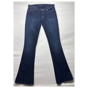 7 For All Mankind Women's Kaylie Flare Blue Denim Jeans - Size 31 (31x35)